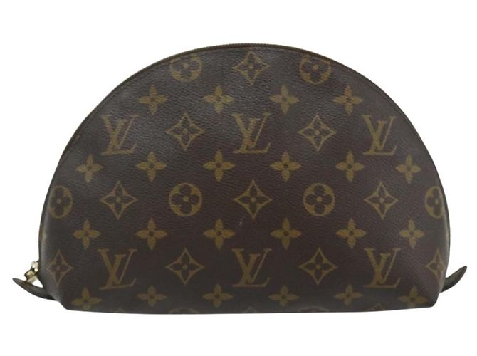 LOUIS VUITTON Monogram Trousse Demi Ronde Cosmetic Pouch M47520 LV Auth ka4196 Monogramma - vista 13