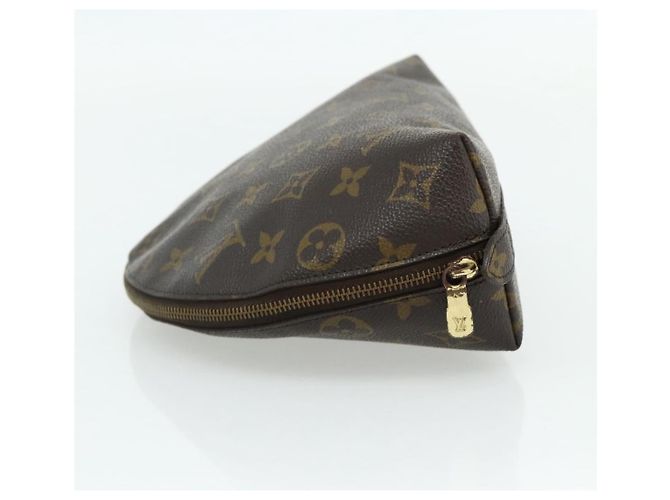 LOUIS VUITTON Monogram Trousse Demi Ronde Cosmetic Pouch M47520 LV Auth ka4196 Monogramma - vista 3