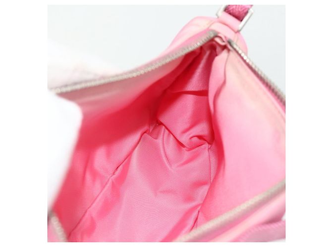 PRADA Accessory Pouch Nylon Pink Silver Auth 178018 Silvery - view 21