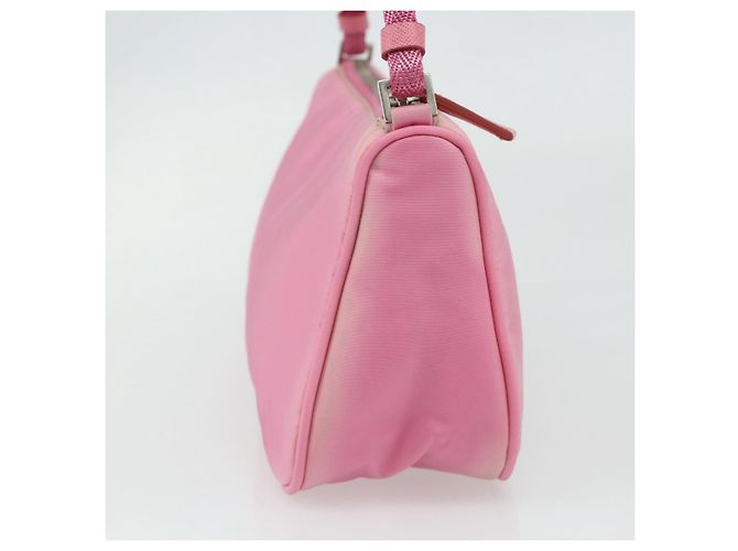 PRADA Accessory Pouch Nylon Pink Silver Auth 178018 Silvery - view 3