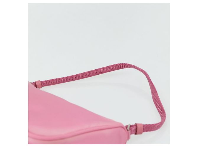 PRADA Accessory Pouch Nylon Pink Silver Auth 178018 Silvery - view 8