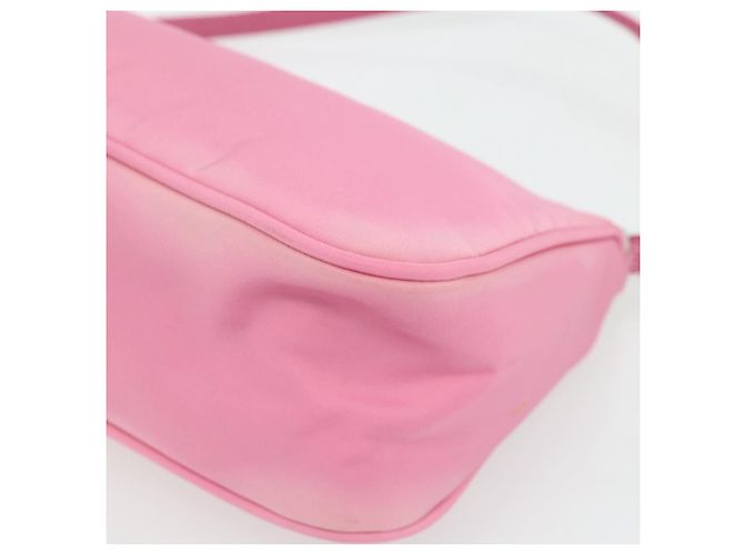 PRADA Accessory Pouch Nylon Pink Silver Auth 178018 Silvery - view 9