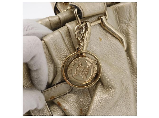 Céline Borsa CELINE in pelle 2way Oro Autentica bs34804A D'oro - vista 19