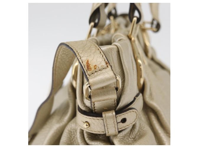 Céline Borsa CELINE in pelle 2way Oro Autentica bs34804A D'oro - vista 4