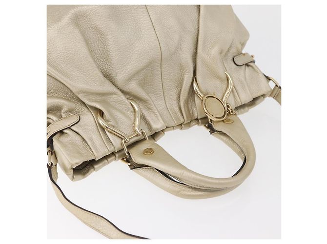 Céline Borsa CELINE in pelle 2way Oro Autentica bs34804A D'oro - vista 7