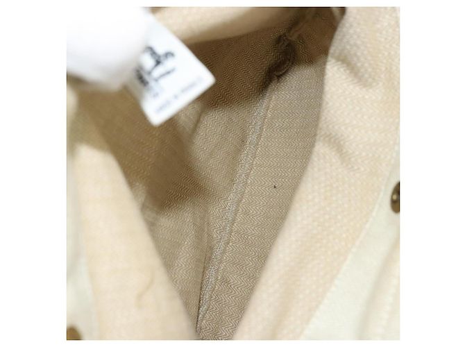 Hermès Borsa HERMES in tela Beige Gold Auth BA12373 D'oro - vista 17