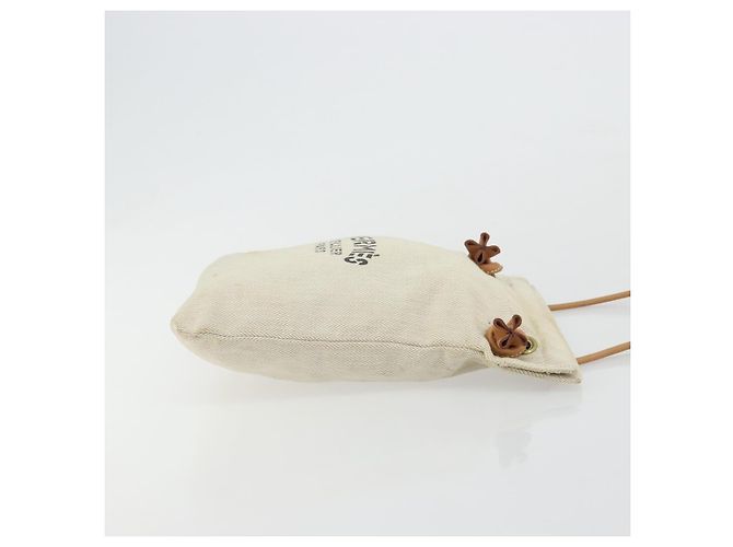 Hermès Borsa HERMES in tela Beige Gold Auth BA12373 D'oro - vista 4