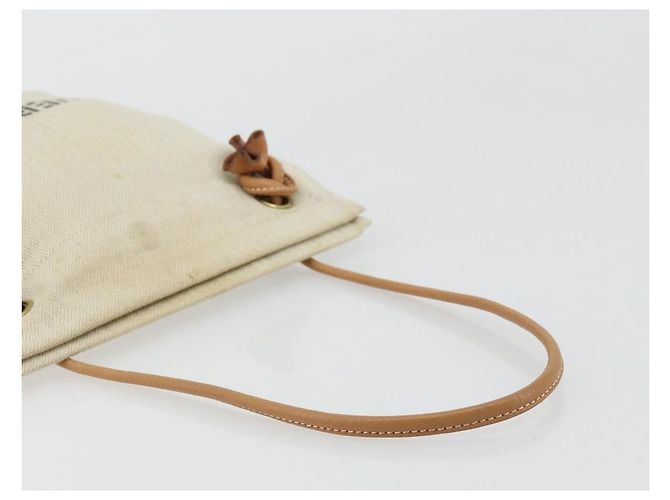 Hermès Borsa HERMES in tela Beige Gold Auth BA12373 D'oro - vista 7