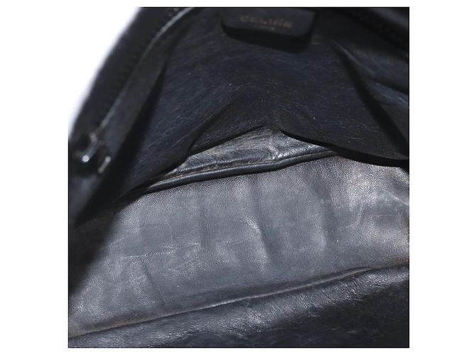 Céline Borsa a Spalla CELINE in Pelle Nera e Oro Auth bs34916 Nero D'oro - vista 10
