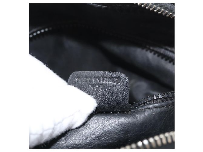 Céline Borsa a Spalla CELINE in Pelle Nera e Oro Auth bs34916 Nero D'oro - vista 12