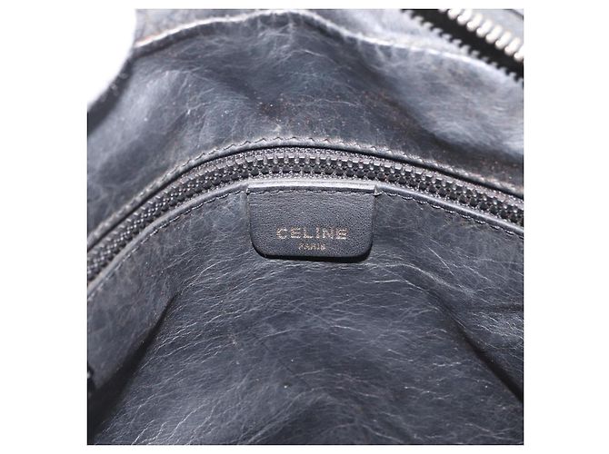 Céline Borsa a Spalla CELINE in Pelle Nera e Oro Auth bs34916 Nero D'oro - vista 19