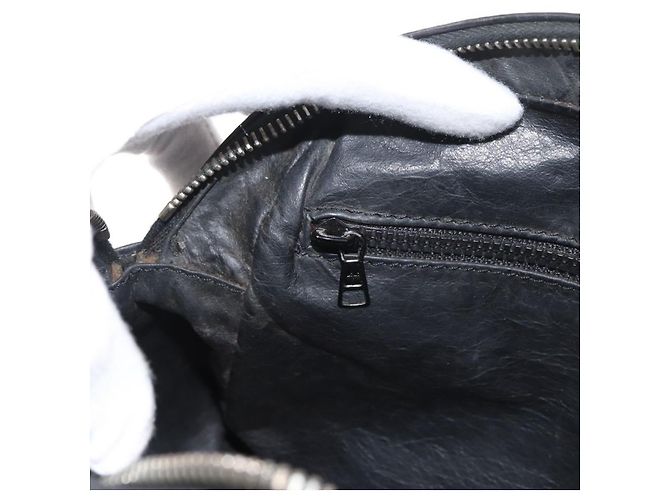 Céline Borsa a Spalla CELINE in Pelle Nera e Oro Auth bs34916 Nero D'oro - vista 22