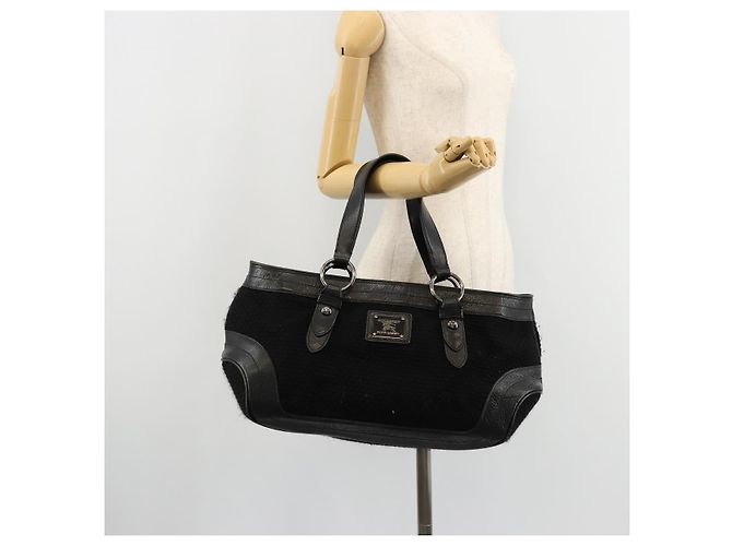 BURBERRY Blue Label Handtasche Canvas Schwarz Authentisch bs34542 - Ansicht 24