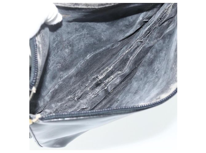 Borsa a Spalla LOEWE Anagram in Pelle Nera e Oro Auth 177548 Nero D'oro - vista 12