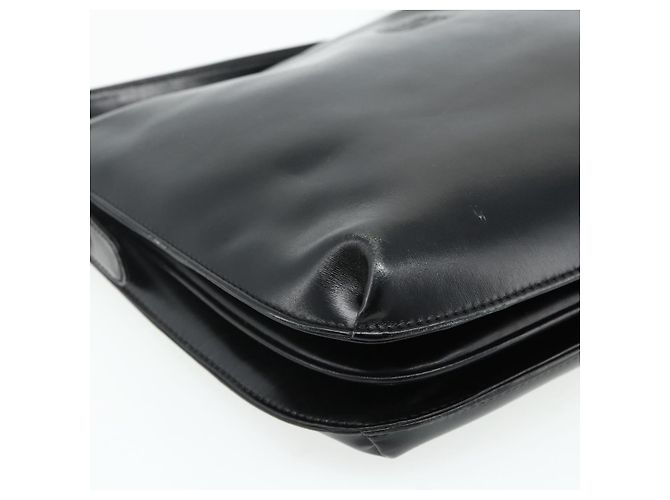 Borsa a Spalla LOEWE Anagram in Pelle Nera e Oro Auth 177548 Nero D'oro - vista 14