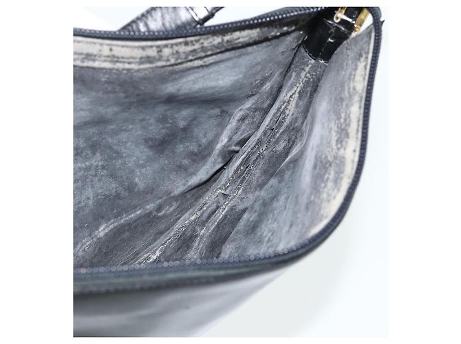 Borsa a Spalla LOEWE Anagram in Pelle Nera e Oro Auth 177548 Nero D'oro - vista 17