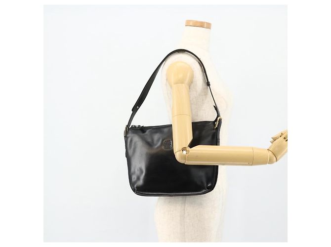 Borsa a Spalla LOEWE Anagram in Pelle Nera e Oro Auth 177548 Nero D'oro - vista 19