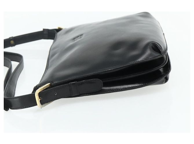 Borsa a Spalla LOEWE Anagram in Pelle Nera e Oro Auth 177548 Nero D'oro - vista 3