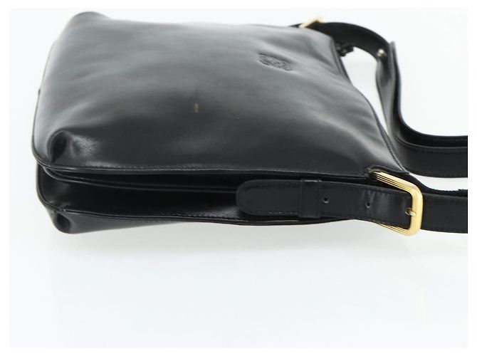 Borsa a Spalla LOEWE Anagram in Pelle Nera e Oro Auth 177548 Nero D'oro - vista 4