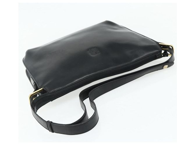 Borsa a Spalla LOEWE Anagram in Pelle Nera e Oro Auth 177548 Nero D'oro - vista 7