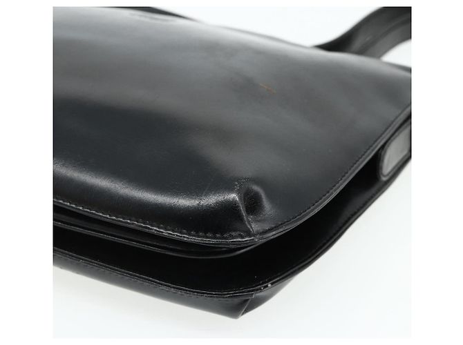 Borsa a Spalla LOEWE Anagram in Pelle Nera e Oro Auth 177548 Nero D'oro - vista 9