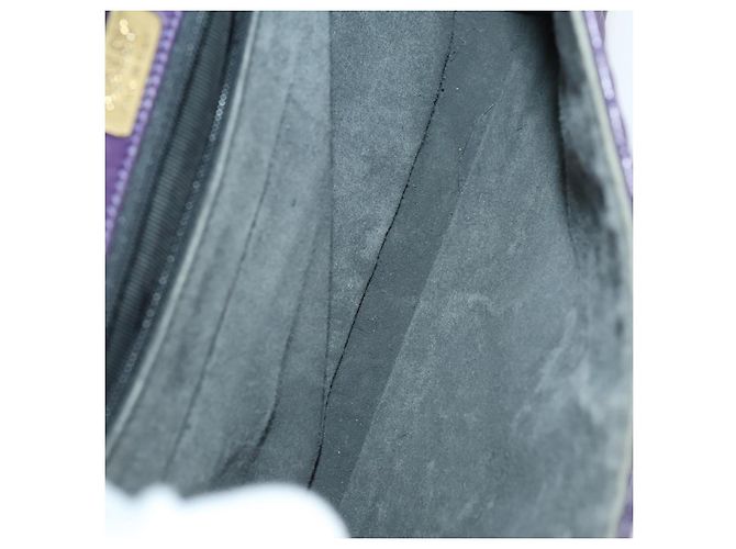 Borsa a Spalla con Catena BALLY in Pelle 2 Set Viola Bianco Auth am11367 Porpora - vista 17