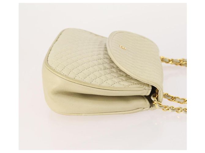 Borsa a Spalla con Catena BALLY in Pelle 2 Set Viola Bianco Auth am11367 Porpora - vista 4