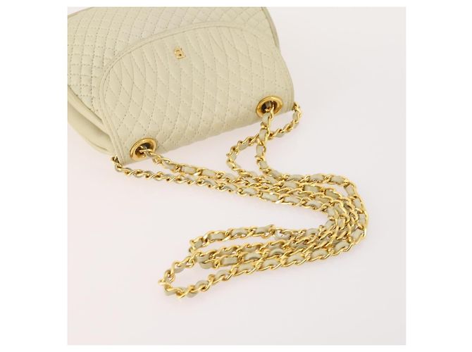 Borsa a Spalla con Catena BALLY in Pelle 2 Set Viola Bianco Auth am11367 Porpora - vista 5