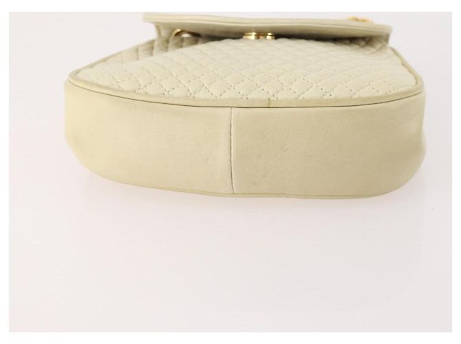 Borsa a Spalla con Catena BALLY in Pelle 2 Set Viola Bianco Auth am11367 Porpora - vista 7