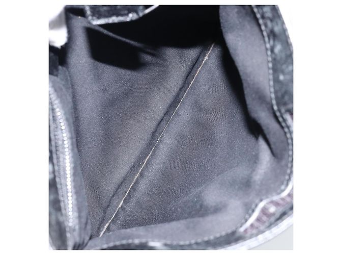 Borsa a Spalla GUCCI GG Canvas Nera Argento 27639 Auth ep11186A Nero - vista 10