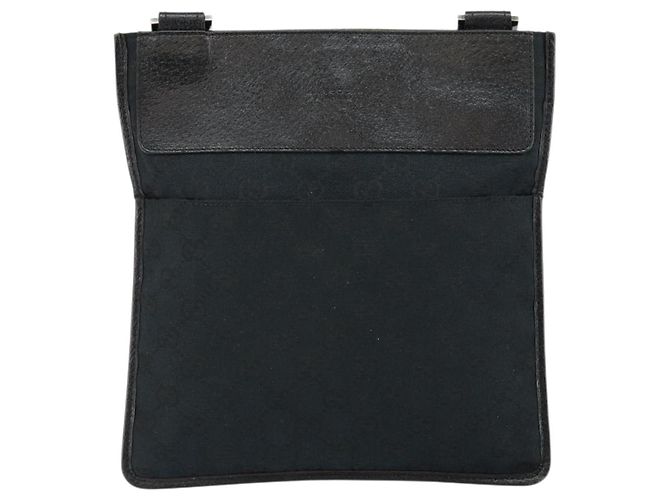 Borsa a Spalla GUCCI GG Canvas Nera Argento 27639 Auth ep11186A Nero - vista 13