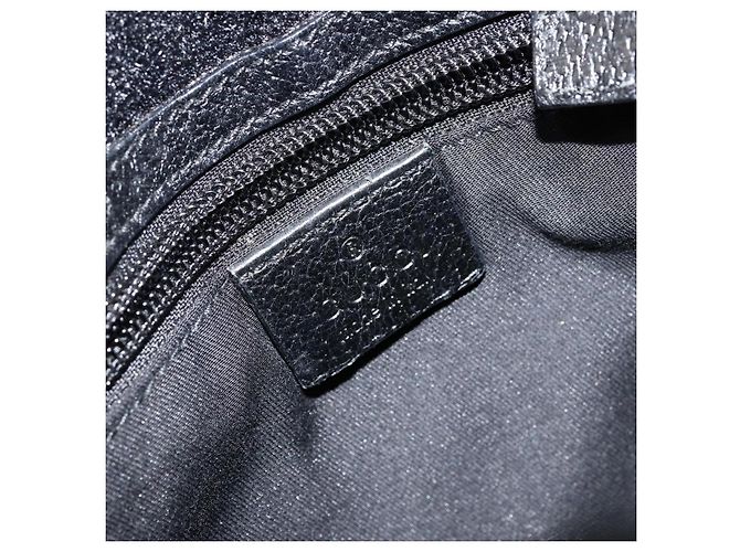 Borsa a Spalla GUCCI GG Canvas Nera Argento 27639 Auth ep11186A Nero - vista 18