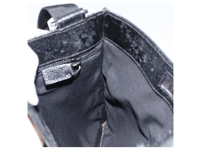 Borsa a Spalla GUCCI GG Canvas Nera Argento 27639 Auth ep11186A Nero - vista 19