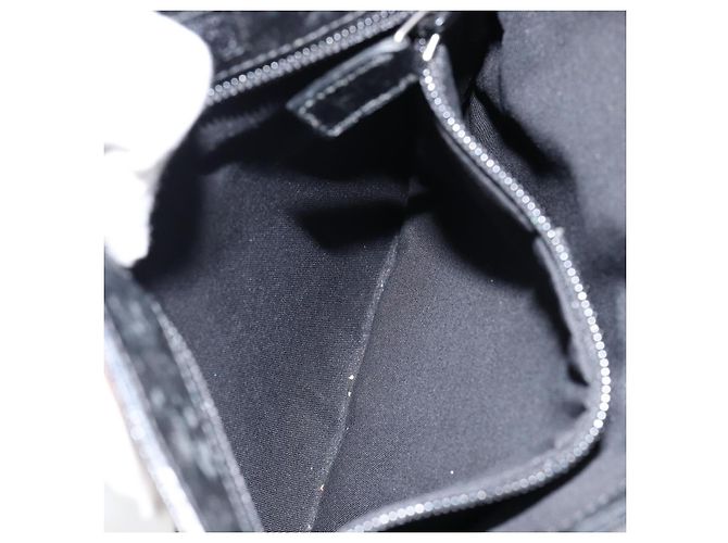 Borsa a Spalla GUCCI GG Canvas Nera Argento 27639 Auth ep11186A Nero - vista 21