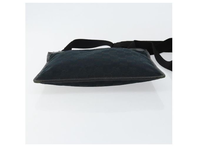 Borsa a Spalla GUCCI GG Canvas Nera Argento 27639 Auth ep11186A Nero - vista 5
