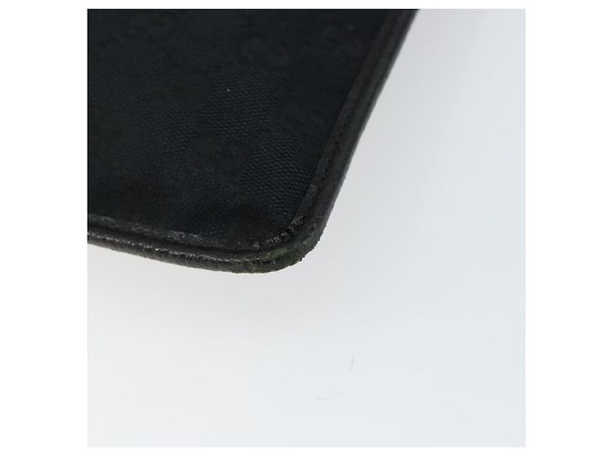 Borsa a Spalla GUCCI GG Canvas Nera Argento 27639 Auth ep11186A Nero - vista 8