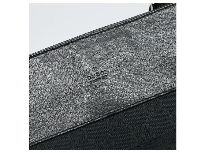 Borsa a Spalla GUCCI GG Canvas Nera Argento 27639 Auth ep11186A Nero - vista 9