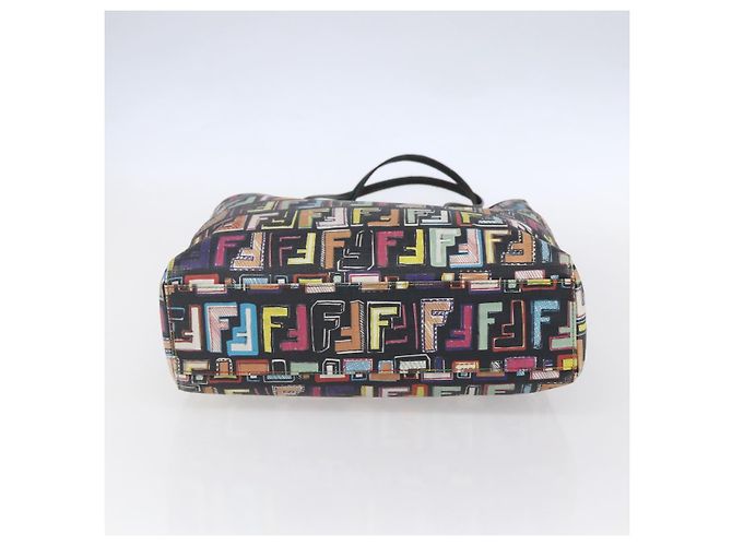 Borsa Tote FENDI Zucca Canvas PVC Multicolor Oro Auth SW1846V Multicolore D'oro - vista 11