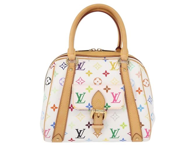 LOUIS VUITTON Borsa a Mano Priscilla Monogram Multicolor Bianco M40096 Auth ka366AV - vista 2