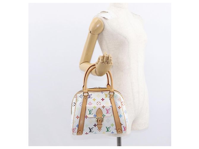 LOUIS VUITTON Borsa a Mano Priscilla Monogram Multicolor Bianco M40096 Auth ka366AV - vista 25
