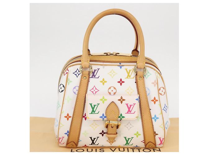LOUIS VUITTON Borsa a Mano Priscilla Monogram Multicolor Bianco M40096 Auth ka366AV - vista 26