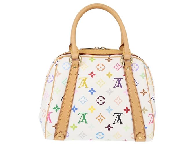 LOUIS VUITTON Borsa a Mano Priscilla Monogram Multicolor Bianco M40096 Auth ka366AV - vista 3