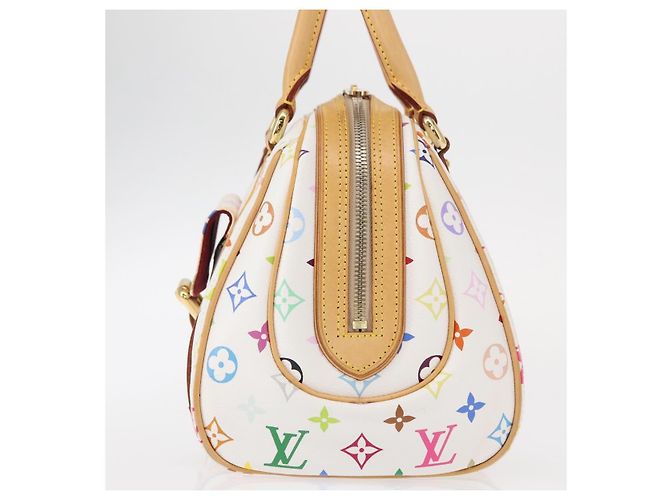 LOUIS VUITTON Borsa a Mano Priscilla Monogram Multicolor Bianco M40096 Auth ka366AV - vista 4