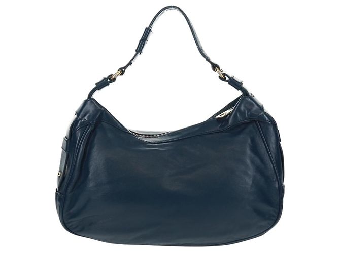 Céline Borsa CELINE in pelle blu navy e oro Auth SW1962V D'oro - vista 3