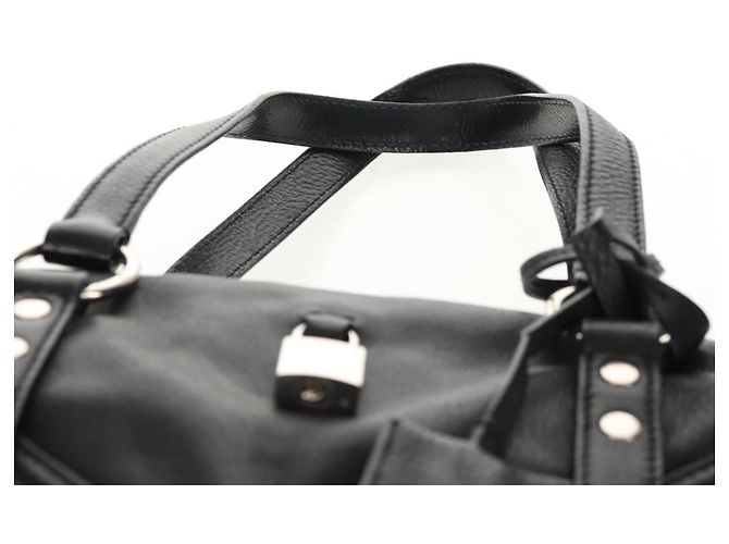 Borsa a Spalla SAINT LAURENT Pelle Nera Argento 227747 Auth yk19763V Nero - vista 8