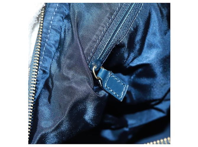 Borsa Boston Christian Dior Trotter Canvas 2way Navy Gold Auth 168742SAV D'oro Blu navy - vista 24