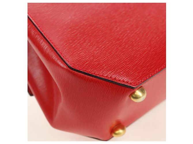 Céline Borsa CELINE in pelle 2way Rosso Oro Auth 107984 D'oro - vista 14