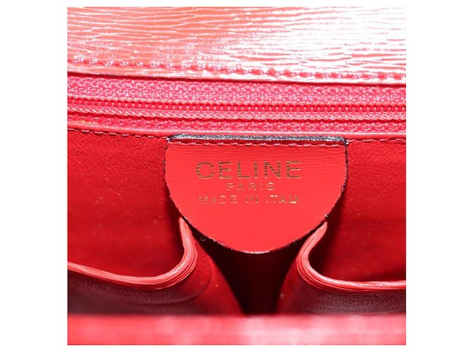 Céline Borsa CELINE in pelle 2way Rosso Oro Auth 107984 D'oro - vista 18
