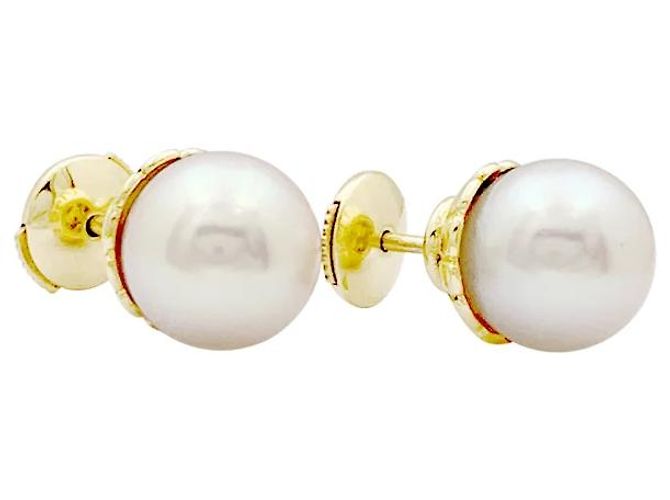 Autre Marque Goldene Ohrringe mit Perlen - Ansicht 3