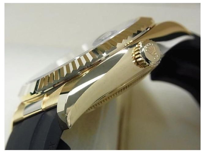 ROLEX Sky-Dweller 18KYG quadrante nero Uomo - vista 5